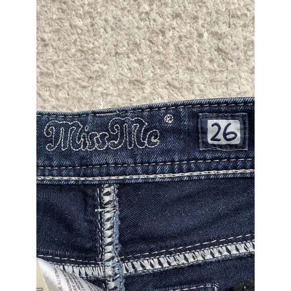Miss Me Skinny Jeans Womens 26 JP5567G4 Embroidered Pockets Denim Low RIse Y2K - Picture 7 of 15